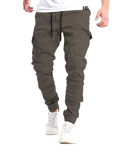 YAOHUOLE Lässige Ranger Hose Herren Winter Herren Wild Cargo Hose Klassische Cargohose Herren Dunkel grau XL