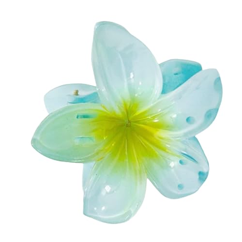 Blumen-Haarspange – 3D-Frangipani-Haarspange 2024 | Multifunktionale Plumeria-Blumen-Haarklammern | Hawaiianische Blumen-Haarspangen Für Frauen Und Mädchen, Dickes Langes Haar, Dünnes Haar (blau)