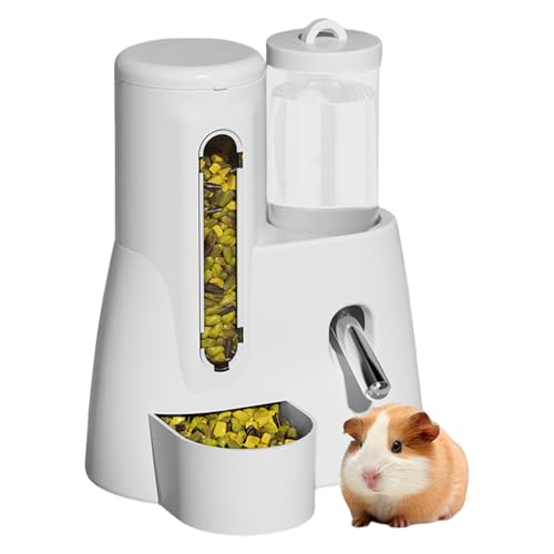 Flaschenwasser Hamster - Hunish Food Distributor │ Automatischer Hamster │ Stromversorgung 2 in 1 für kleine Tiere, ohne Verluste, Zubehör für Käfignagetiere, Gerbilli, Hasen