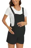 FEOYA Overalls für Schwangere Latzhose Schwangerschaft Kurz Damen Umstands Lässig Jumpsuit Lose Bequem Umstandsoverall Sommer XL