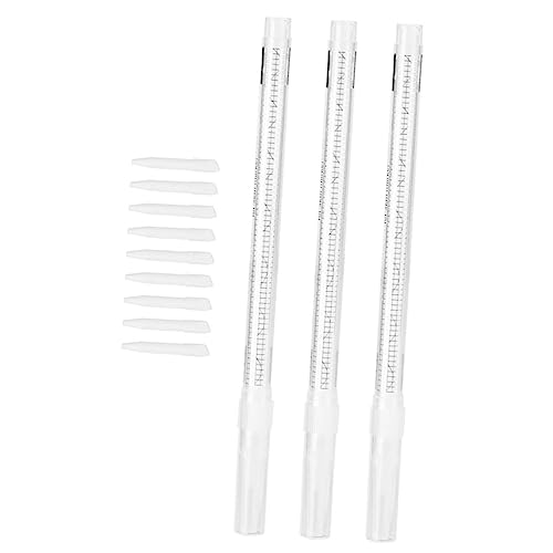 SHERCHPRY 3 Stück Augenbrauen -Tattoo -Radierwaufstift Make-up-Korrekturstift Kosmetikmarker Radiergummi Kosmetik-Radierstift Make-up-Entferner-Stift Augenbrauen Radierstift Plastik Weiß