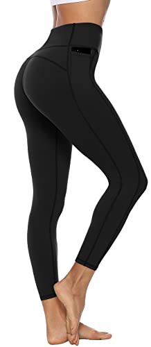 Persit Sporthose Damen, Sport Leggins für Damen Yoga Leggings Yogahose Sportleggins Schwarz-Size 42/44 (Herstellergröße: L)