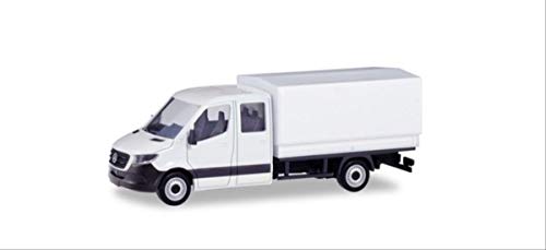 Herpa Miniaturmodelle 013499 Minikit: Mercedes-Benz Sprinter Neue Doppelkabine mit Pritsche in Miniatur, Weiß