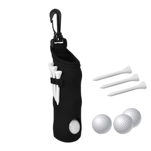 Facynde Golf Pouch Tasche ballhalter Coffee Bag Clip wasserdichte Neopren Golfballtasche mit Golf Tees für Golfbälle Golfzubehör