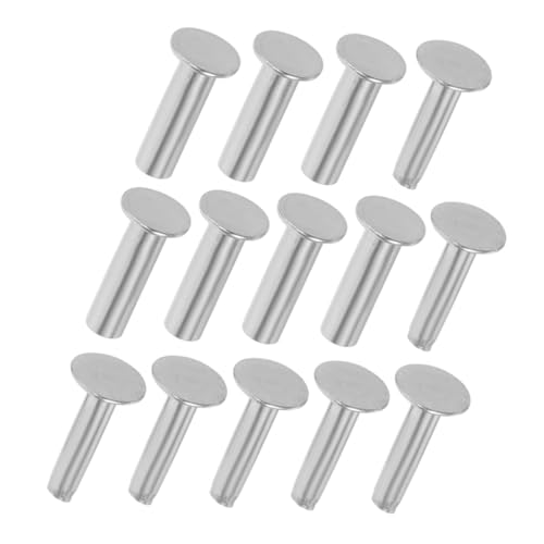 ABOOFAN 7 Paare Edelstahlnieten Für Messergriffe Hochleistungs -besteckverschlussmesser Machen Stifte Holzgriff Griff 1,5 Cm