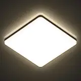 Badezimmer Lampe 20W 2400LM Deckenlampe 4000K LED Deckenleuchte Square, IP44 Wasserdicht Badlampe Decke Moderne für Bad Küche Balkon Flur Esszimmer Büro Schlafzimmer Wohnzimmer, Neutralweiß 28cm