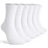 TUUHAW Socken Damen 39-42 6 Paar Tennissocken Damen 39-42 Weiße Socken Herren Baumwolle Sportsocken Wandersocken Laufsocken Herrensocken