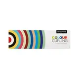 Remember Colour Curling | The Colourful Slide Game mit großer Spielmatte 150x50cm aus Neopren | 18 Spielsteine aus Holz | Baumwollbeutel für Transport | 2-8 Spieler | ab 6 Jahren