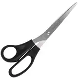 Westcott Schere 8" (20,3 cm) Schwarz Linkshänder, Büroschere mit schwarzen Kunststoffgriffen, Extrascharfe Klinge, rostfreier Edelstahl, Papierschere, Haushaltsschere, Bastelschere, E-31182 00