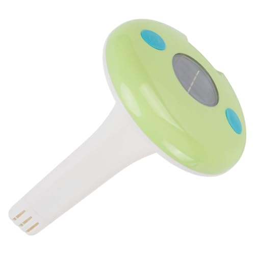 Haofy Digitalpool Thermometer 2 in 1 Große Anzeige Genauige Schwimmende Wasserqualitätstester Tragbare Sonnenenergie Langlebige ABS für Pools Spas Whirps Im Freien