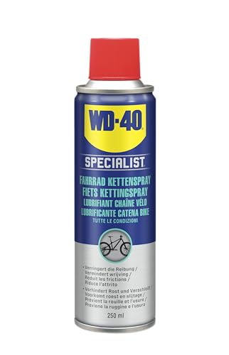 WD-40 Specialist Fahrrad Kettenspray 250 ml – Vielseitiges Kettenspray für Fahrräder mit Rostschutz, Schmierung und Allwetterschutz, schützt alle Fahrradtypen vor Feuchtigkeit und Schmutz