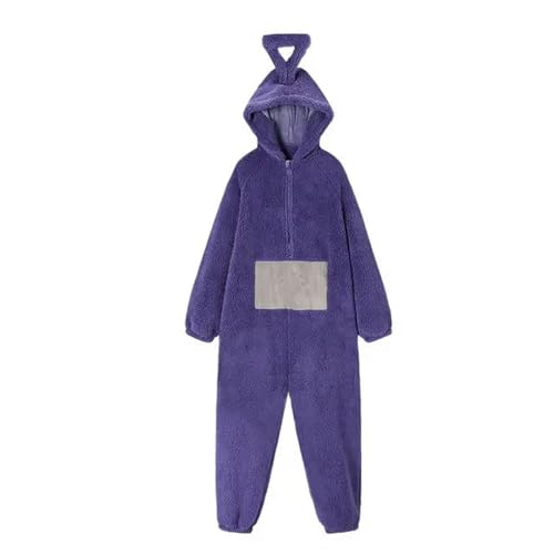 cutecool Halloween Overall Kostüm Onesie Pyjamas Unisex Tier One-Piece Kostüm Homewear Nachtwäsche Party-lila-m-Teletubbies