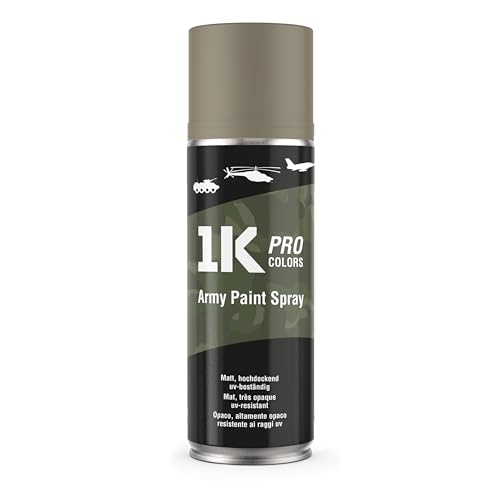 Militär-Farbspray Army 1K PRO – 400ml Spraydose matt, Militärfarbe, UV und wetterfest, schnelltrocknend, DIY Projekt