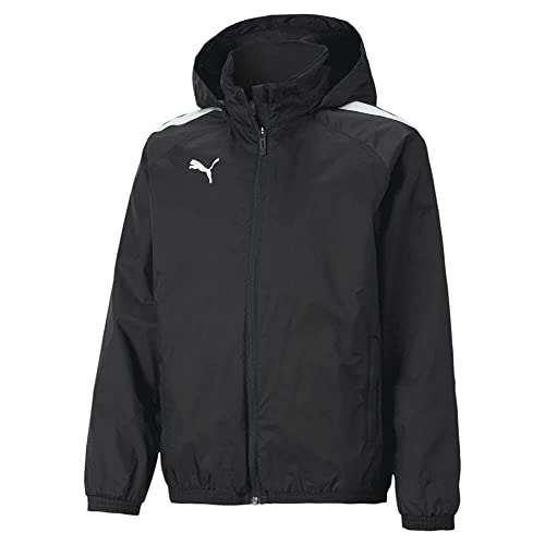 PUMA Unisex Kinder Teamliga All Weather Jkt Jr Sweater, Puma Black-puma Black, 176 EU