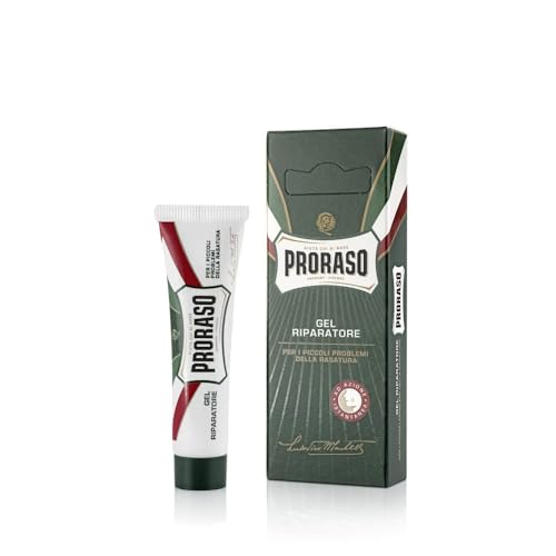 Proraso Shave Healing Gel, 10 ml, reparierende Hautpflege für Männer zur Behandlung von Rasurbrand und Hautirritationen nach der Bartrasur, Made in Italy