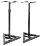 Vonyx SMS15 Lautsprecherständer 2er Set, Boxenständer höhenverstellbar in 6 Stufen, 65-115cm, max. 20kg - verstellbare Studio Monitor Ständer, Speaker Stands, 22x22cm, Teleskoparm - Schwarz