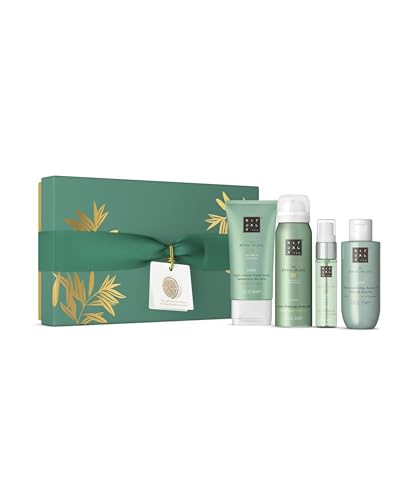 RITUALS Geschenkset The Ritual of Jing S – 4 Bade- und Körperpflegeprodukte angereichert mit Sandelholz und Lavendel – Geschenkbox mit beruhigenden und pflegenden Eigenschaften.