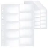 20 Pack Visitenkartenhülle A4,Visitenkartenhülle A4 mit 10 Fächern,Transparente Postkartenhüllen,Ultra-Clear Visitenkartenblätter mit 11 Löchern,Fotohüllen,Postkartenhüllen(104 * 59mm)