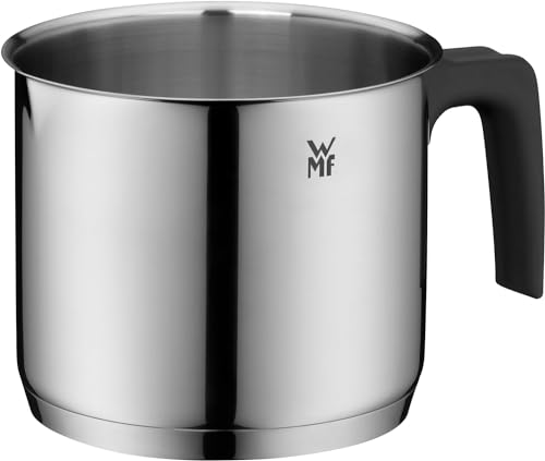 WMF Milchtopf Induktion ohne Deckel 14 cm, kleiner Topf 1,7l, Cromargan Edelstahl poliert, Schüttrand, Kunststoffgriff, spülmaschinengeeignet