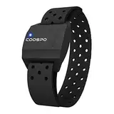 COOSPO HW706 Herzfrequenzmesser Aufladen Pulsmesser mit Armband per Bluetooth/ANT+, Herzfrequenz Armgurt Optisch IP67 Wasserdichter, Kompatibel mit CoospoRide, Wahoo, Strava, Elite HRV