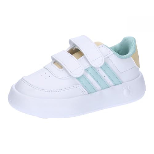 adidas Breaknet 2.0 Shoes Kids Tennisschuhe, Cloud White/semi Flash Aqua/orange Tint, 26 EU