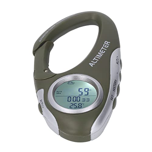 Digitales Höhenmesser Barometer, Multifunktionales Barometer Höhenmesser Thermometer Metric Altitude Monitor, Digitaler Handheld Höhenmesser mit Hintergrundbeleuchtung für Outdoor Sportarten