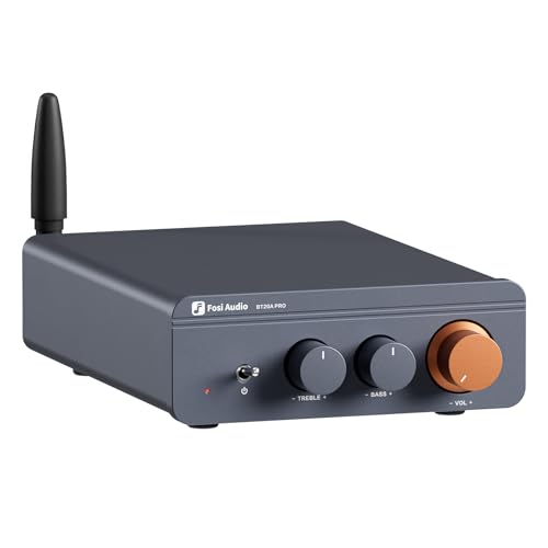 Fosi Audio BT20A Pro Hifi Verstärker, 300Wx2 Mini Verstärker mit Bluetooth 5.0 & TPA3255 Amp Chip, Austauschbare Op-Amps, Class D Verstärker Stereo 2.0 Kanal, Bass- und Höhenanpassung, Endstufe Hifi