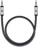 OEHLBACH I-Connect J-35 - Mobiles AUX Audiokabel, 3,5mm Klinke für Kopfhörer, KFZ, Smartphones (Stereo, Klinkenkabel, OFC, geschirmt) - 3 Meter schwarz