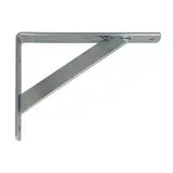Amig - Regalwinkel Edelstahl | Metallwinkel für Regale | Regalhalterung | Farbe Verzinkt | Maße: 250 x 200 mm | Empfohlenes max. Gewicht: 250 kg
