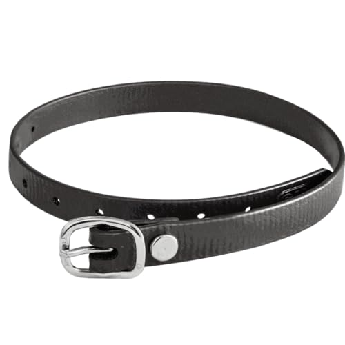 SPRENGER BioThane Sporenriemen, Edelstahl Rostfrei – 45 cm, schwarz
