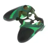 Tiuimk Silikon-Schutzhülle für Xbox 360 Game Controller - Grünschwarz