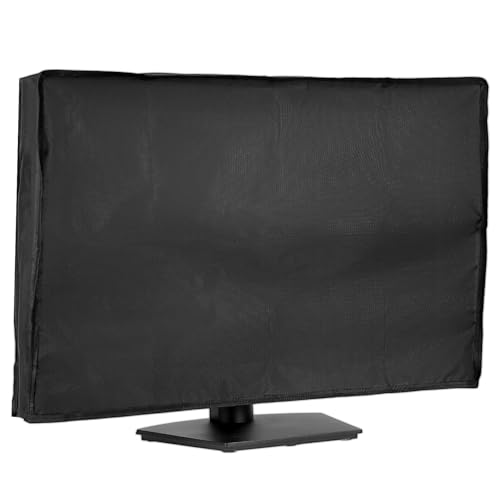 Schwarz Monitor Hülle 27 Zoll All-Inclusive Bildschirm Hülle 420D Oxford-Stoff Staubschutz Wasserdicht Abdeckhaube für PC Bildschirm (71 x 46 x 10 cm)