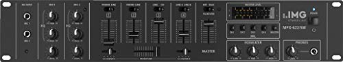 IMG STAGELINE MPX-622/SW Stereo-Audio-Mischpult speziell für den ELA- und DJ-Bereich