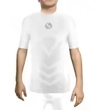 sesto senso Sportunterhemden Kind Junge Kurzarm Thermounterhemd Kompressionsshirt Unterziehshirt 4XS/3XS Weiss White weiß