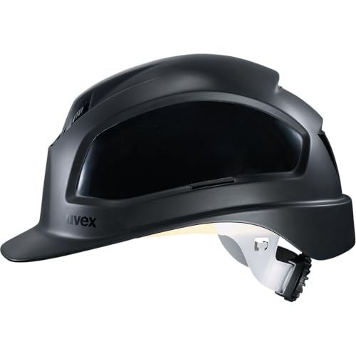 uvex pheos B-WR Schutzhelm - Belüfteter Arbeitshelm für die Baustelle - mit Drehrad - schwarz