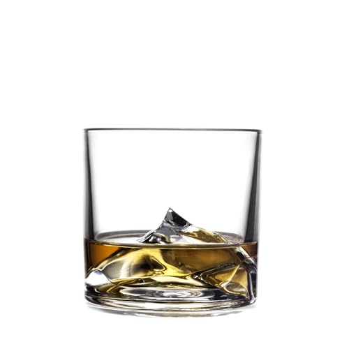 LIITON Exklusiv Whisky Gläser Set Everest 2-teilig aus Kristallglas, Tumblergläser, Geschenke für Männer für Cocktails, Gin, Bourbon, Rum, Trinkgläser Geschenkset