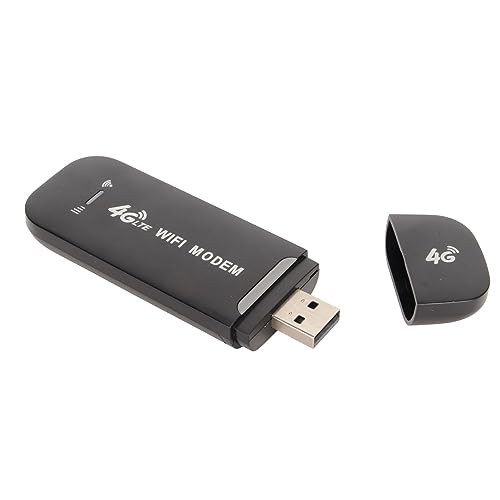 4G LTE Router, Tragbares WLAN mit SIM Karten Steckplatz Mobiler WLAN Router USB surfstick, bis zu 150Mbit/s Download/ 50Mbit/s Upload Verbindung mit bis zu 10 Geräten (Schwarz)