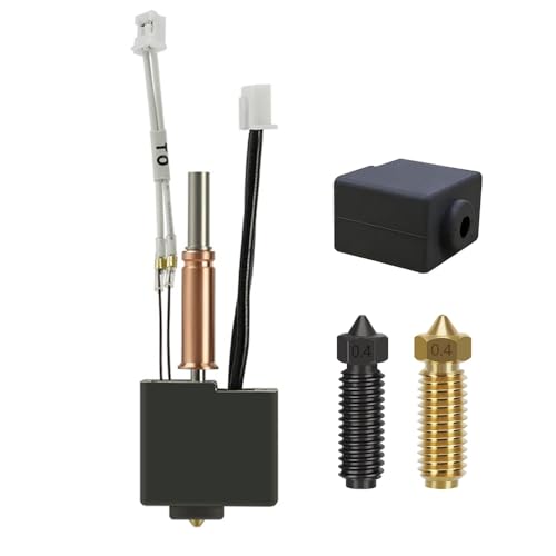 HzdaDeve Hotend für Kobra 3 Combo Druckkopf Extruder Kit Heizung Block Heizpatrone Thermistor mit Extra 0.4MM gehärtetem Stahl Düse Messing Düse Silikon Abdeckung für Anycubic Kobra 3/ACE Pro