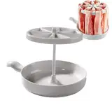 Microwave Bacon Cooker, Kitchen Microwaves Bacon Cooking Grill, 26 x 18 x 3,7 cm Household Microwaves Grill für Ofen, inklusive Silikonölbürste und speziellem Clip, praktisches Werkzeug