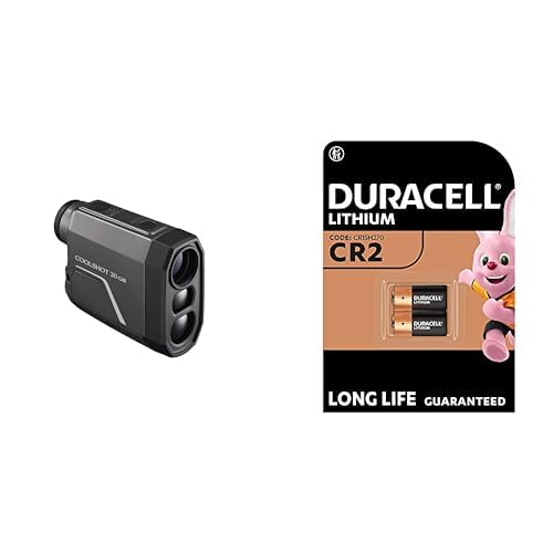 Nikon COOLSHOT 20 GIII Laser Entfernungsmesser für Golfer + Duracell High Power Lithium CR2 Batterie 3 V, 2er-Packung (CR15H270) entwickelt für die Verwendung in Sensoren, schlüssellosen Schlössern, B