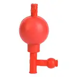 Les-Theresa Labor Pipettenball mit Sicherheits Pipettenball, 3 Öffnungen, Lab Pipette Filler, 90 ml, 54 x 54 x 130 mm (Rot) Bombilla de succión cuantitativa