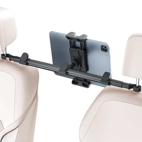 OHLPRO Tablet Halterung Auto Kopfstütze, Universal KFZ Tablet Kopfstützenhalter für iPad, 360° Drehung Ausziehbar Tablethalterungen Auto Kompatibel mit iPad, Galaxy Tab und 5-13 Zoll Geräte
