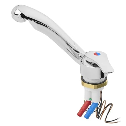 Kalt-Warm Wasserhahn Mischbatterie Keramik Samba Ø39 mm chrom Campingwasserhahn für Wohnmobil Wohnwagen