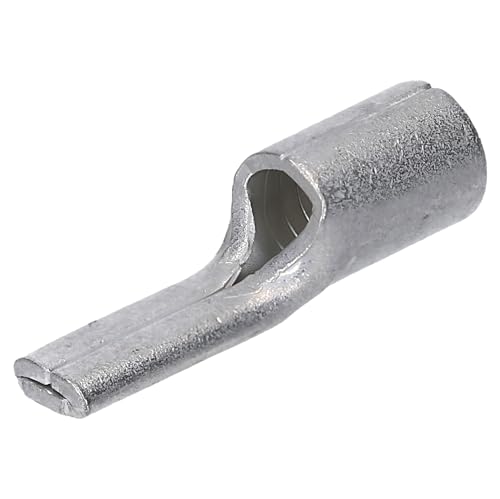 10 Stück Kalitec Stiftkabelschuh 10mm² unisoliert aus Kupfer gewalzt, verlötet und verzinnt I Kabelschuhe in Stiftform für Batteriekabel I Dorntyp Flach Innendurchmesser 4,8mm I Länge 23,5mm