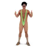 GOODS+GADGETS Borat Mankini Herren Badeanzug Tanga Badehose Badeshorts Alternativ Party-Kostüm Bikini für Männer, Einheitsgröße, Grün