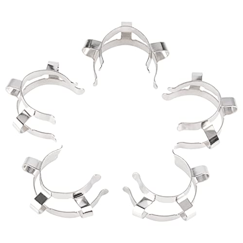 Labasics Metall Gelenk Klemmen, 5 Stück 24 mm Labor Klemme #24 Joint Clips Klammern für 24/40 Glas Gemahlenes Laborzubehör