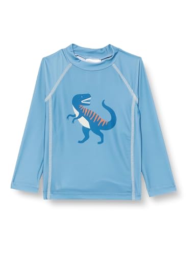 Playshoes UV-Schutz Bade Shirt Unisex Kinder Schwimmshirt Badebekleidung, Dino blau Langarm, 98/104