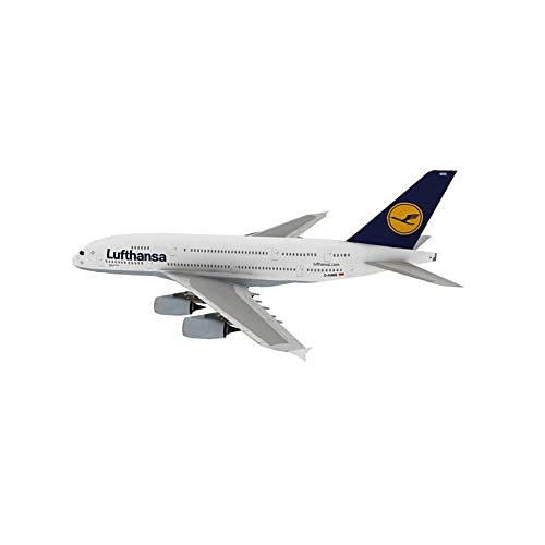 TECKEEN 16 x 10 x 9 cm A380 deutsches Lufthansa-Flugzeug-Metallmodell, Druckguss-Modell