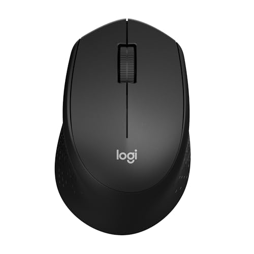 Logitech M330 SILENT PLUS Kabellose Maus, 2,4 GHz mit USB-Nano-Empfänger, 1000 DPI Optical Tracking, 2 Jahre Batterielaufzeit, Kompatibel mit PC, Mac, Laptop, Chromebook - Schwarz