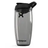 Promixx PURSUIT Eiweiß Shaker Flasche Neue Edition – Premium Flaschen für Proteinmischungen und Nahrungsergänzungs-Shakes – leicht zu reinigender, langlebiger Protein-Shaker, 700 ml, Stealth Black